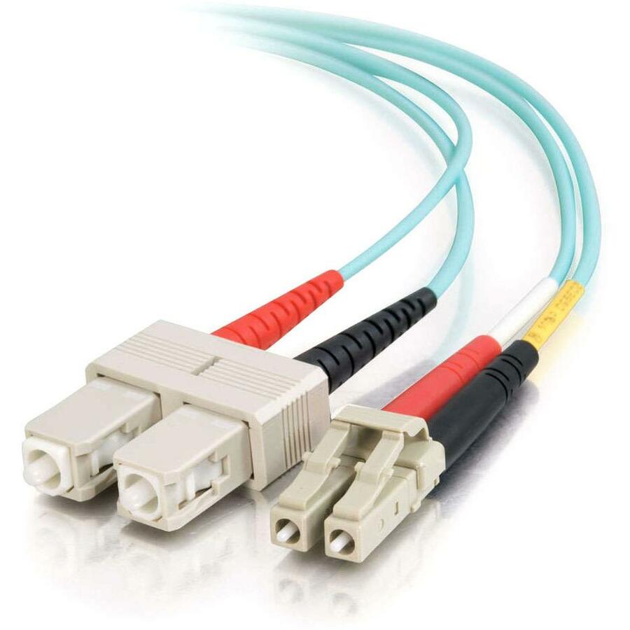 C2G 3m LC-SC 10Gb 50/125 Duplex Multimode OM3 Fiber Cable - Aqua - 10ft - 3m LC-SC 10Gb 50/125 Duplex Multimode OM3 Fiber Cable - Aqua - 10ft - 33053