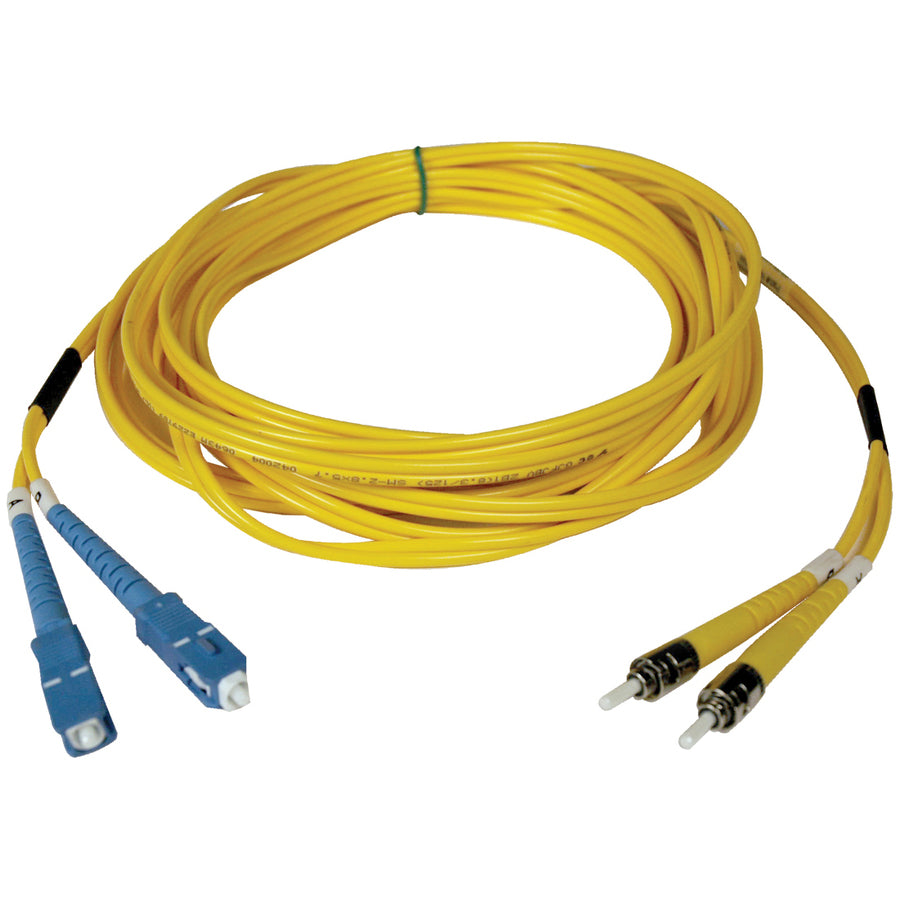 Tripp Lite 2M Duplex Singlemode 9/125 Fiber Optic Patch Cable SC/ST 6' 6ft 2 Meter - SC Male - ST Male - 6.56ft - Yellow - N354-02M