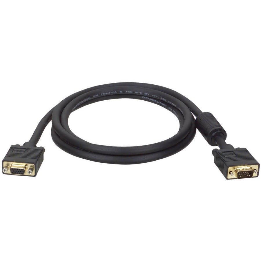 Tripp Lite 10ft VGA Coax Monitor Extension Cable with RGB High Resolution HD15 M/F 1080p 10' - High Resolution cable with RGB coax (HD15 M/F) 10-ft. - P500-010