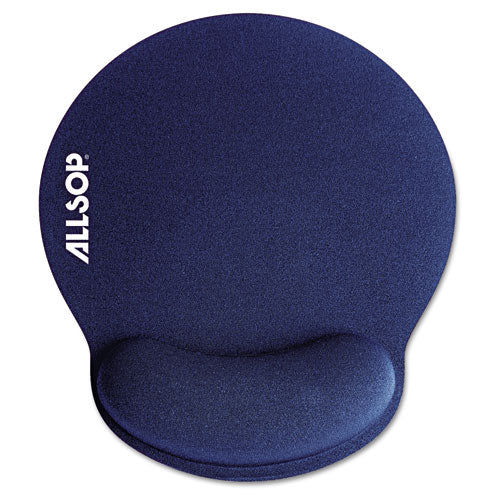 ALLSOP MousePad Pro Memory Foam Mouse Pad with Wrist Rest, 9 x 10, Blue - 30206