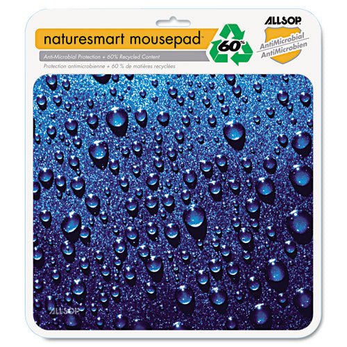 ALLSOP Naturesmart Mouse Pad, 8.5 x 8, Raindrops Design - 30182