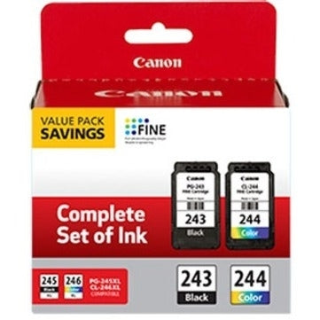 Canon PG-243 / CL-244 Original Ink Cartridge - Value Pack - Black, Color - Laser - 1287C006