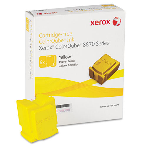 XEROX  Solid Ink Stick, 17,300 Page-Yield, Yellow, 6/Box - 108R00952