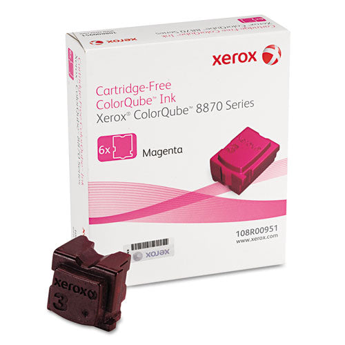 XEROX  Solid Ink Stick, 17,300 Page-Yield, Magenta, 6/Box - 108R00951