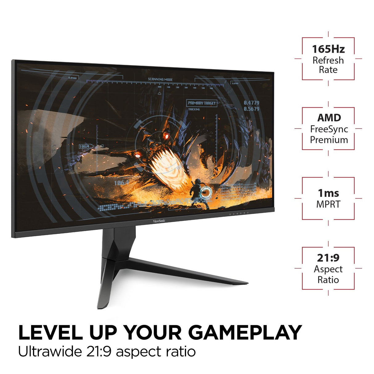 Viewsonic VX Series VX3418-2K computer monitor 86.4 cm (34") 3440 x 1440 pixels UltraWide Quad HD LED Black - VX3418-2K