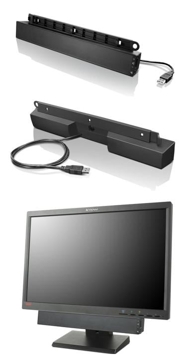 Lenovo USB Soundbar Black 2.0 channels 2.5 W - 0A36190 LENOVO