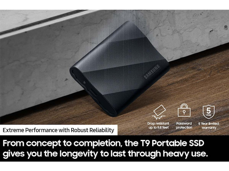 Samsung MU-PG2T0B 2 TB USB Type-C 3.2 Gen 1 (3.1 Gen 1) Black - MU-PG2T0B/AM