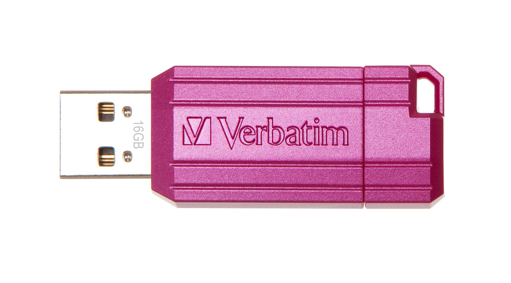 Verbatim PinStripe - USB Drive 16 GB - Hot Pink - 49067
