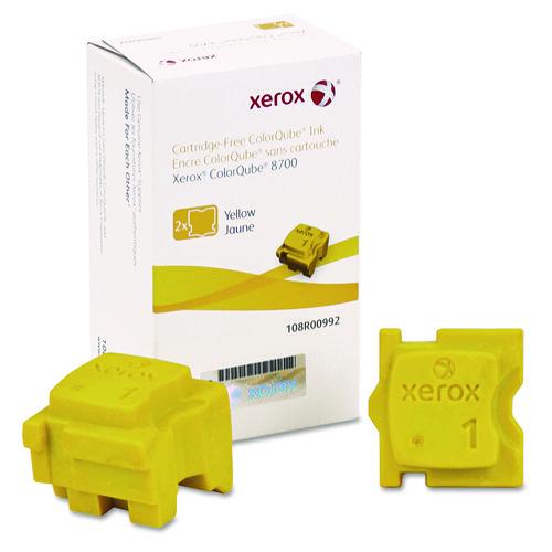 XEROX  Solid Ink Stick, 4,200 Page-Yield, Yellow, 2/Box - 108R00992