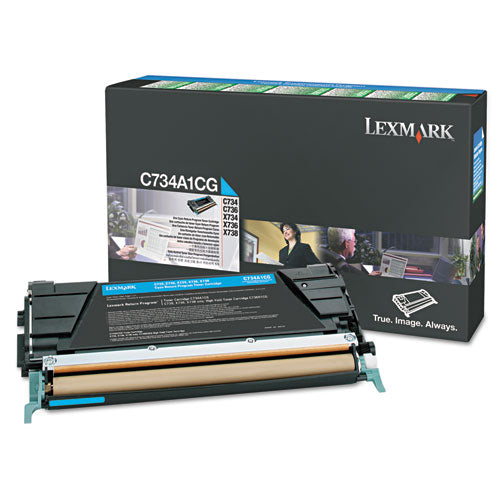 LEXMARK Return Program High-Yield Toner, 10,000 Page-Yield, Cyan - C748H1CG