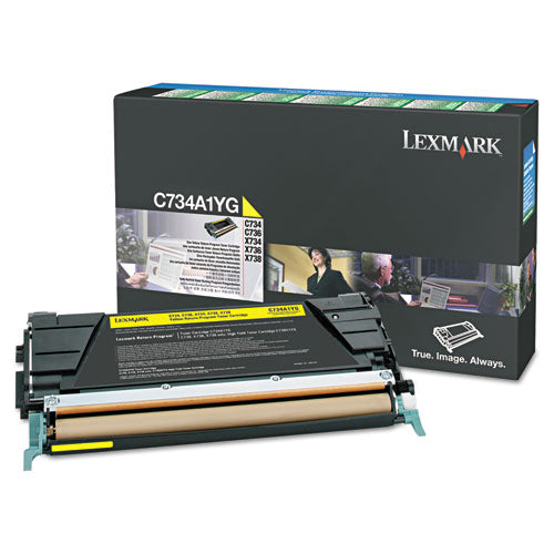 LEXMARK Return Program High-Yield Toner, 10,000 Page-Yield, Yellow - C748H1YG
