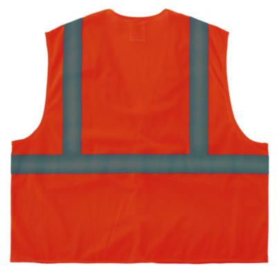 GloWear 8205HL-ECO Class 2 Recycled Hi-Vis Vest, Mesh, Polyester, 4X-Large/5X-Large, Orange - 21999 C2G