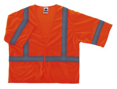GloWear 8310HL Type R Class 3 Economy Mesh Vest, Polyester, Large to X-Large, Orange - 22015 C2G