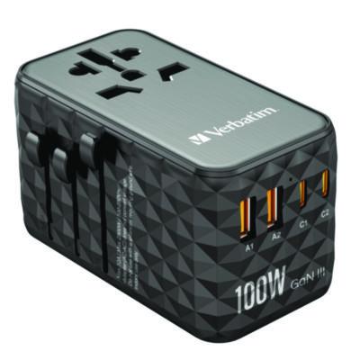 UTA-06 Gan III Universal Travel Adapter, (2) USB-A/(2) USB-C/Quick Charge 4+ - 32121