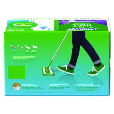 Sweeper TRAP + LOCK Wet Mop Cloth, 8 x 10, White, Lavender Scent, 38/Pack - 00743 C2G