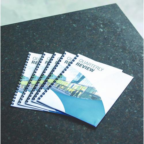 FELLOWES Plastic Comb Bindings for 11 x 8.5 Documents, 19 Rings, 1.5" (340-Sheet) Capacity, Black, 5 - 52368