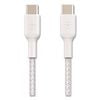 BOOST CHARGE Braided USB-C to USB-C Cable, 3.3 ft, White - CAB004BT1MWH BELKIN