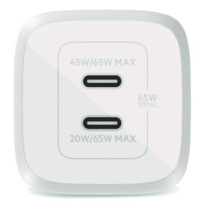 BOOST CHARGE Pro Dual USB-C GaN Wall Charger with PPS, White - WCH013DQWH BELKIN