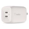 BOOST CHARGE Pro Dual USB-C GaN Wall Charger with PPS, White - WCH013DQWH BELKIN