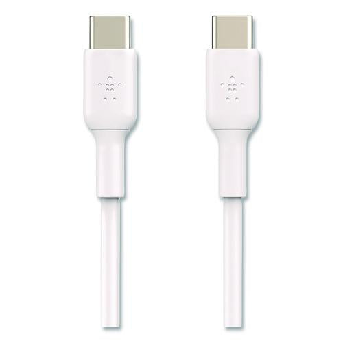 BELKIN BOOST CHARGE USB-C to USB-C Cable, 3.3 ft, White, 2/Pack - CAB003BT1MWH