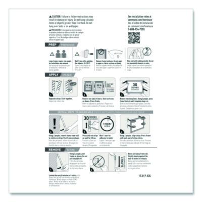 Damage-Free Hanging Picture Hanging Strip Pairs, Holds up to 5 lb, 8/Pack - 17217-8ES