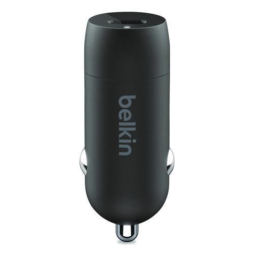BELKIN BOOST CHARGE USB-PD Car Charger + Lightning to USB-C Cable, 20 W, USB-C, Black - CCA003BT04BK