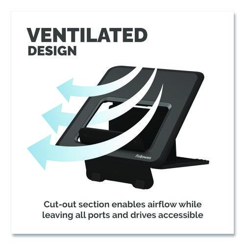 FELLOWES Breyta Laptop Stand, 9.25" x 10.55" x 0.55" to 8", Black, Supports Up to 8.8 lbs. - 100098500