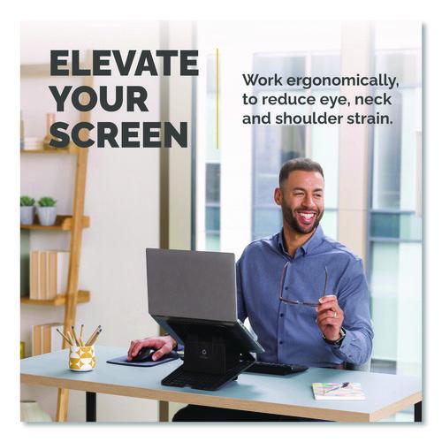 FELLOWES Breyta Laptop Stand, 9.25" x 10.55" x 0.55" to 8", Black, Supports Up to 8.8 lbs. - 100098500