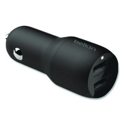 BOOST CHARGE Dual Car Charger with PPS, USB-A/USB-C, Black - CCB004BT1MBK-B5