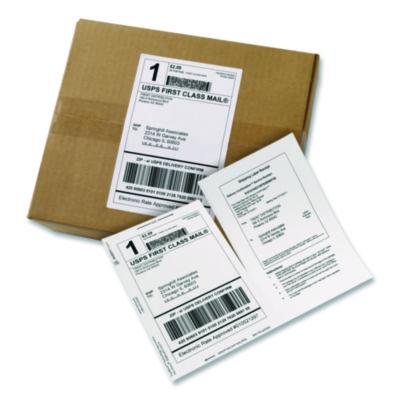 Shipping Labels with Paper Receipt Bulk Pack, Inkjet/Laser Printers, 5.06 x 7.63, White, 100/Box - 27900 C2G