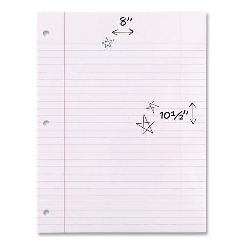 C2G Filler Paper, 3-Hole, 8 x 10.5, Wide/Legal Rule, 200/Pack - 15200