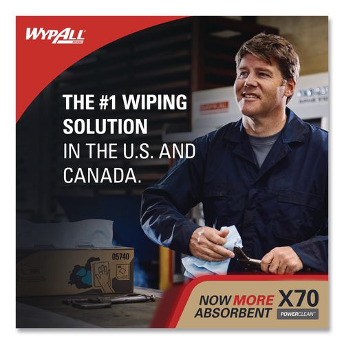 C2G X70 Cloths, 1/4 Fold, 12.5 x 12, White, 76/Pack, 12 Packs/Carton - 41200