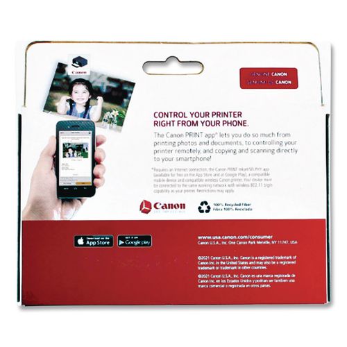 CANON  (PGI-250/CLI-251) Ink/Paper Combo, Black/Cyan/Magenta/Yellow - 6497B004