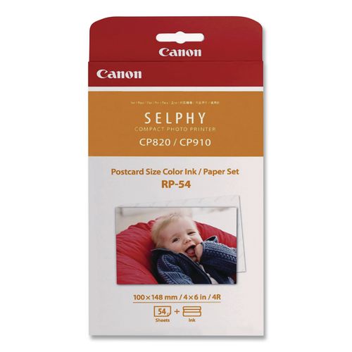 CANON  (RP-54) Ink/Paper Combo, 50 Page-Yield, Tri-Color - 8567B001