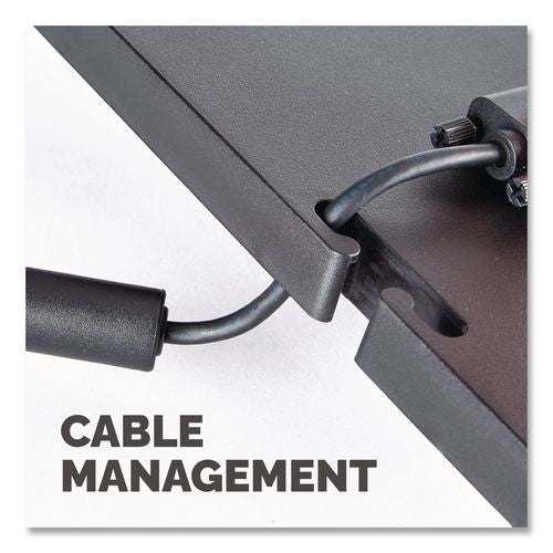 FELLOWES Standard Monitor Riser, 13.38" x 13.63" x 2" to 4", Graphite, Supports 60 lbs - 9169301