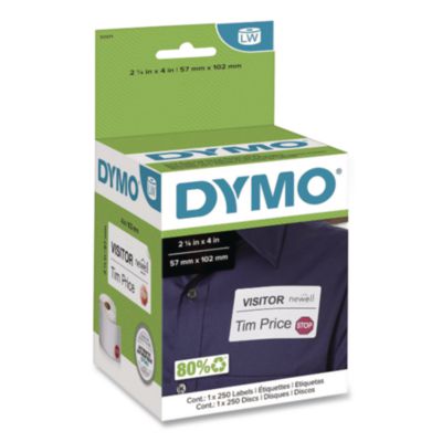 Visitor Management Time-Expiring Name Badges, Adhesive, 2.25" x 4", 250 Labels/Box - 30911