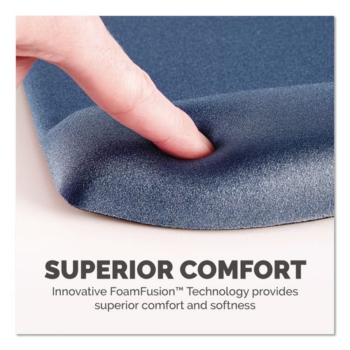 FELLOWES PlushTouch Mouse Pad with Wrist Rest, 7.25 x 9.38, Blue - 9287301