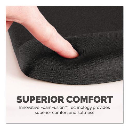 FELLOWES PlushTouch Mouse Pad with Wrist Rest, 7.25 x 9.38, Black - 9252001