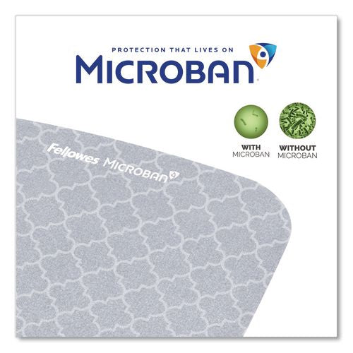 FELLOWES PlushTouch Mouse Pad with Wrist Rest with FoamFusion Technology, 7.25 x 9.38, Lattice Desig - 9549701