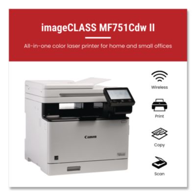 imageCLASS MF751Cdw II, Wireless Multifunction Laser Printer, Copy/Print/Scan - 7185C016