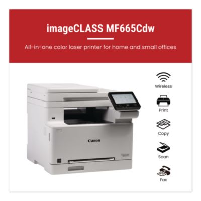 imageCLASS MF665Cdw Wireless Multifunction Laser Printer, Copy/Fax/Print/Scan - 6928C005