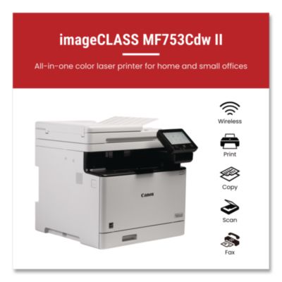 imageCLASS MF753Cdw II, Wireless Multifunction Laser Printer, Copy/Fax/Print/Scan - 7185C011