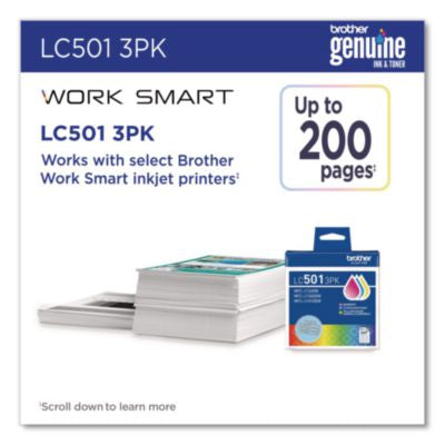 LC5013PKS Ink, 200 Page-Yield, Cyan/Magenta/Yellow, 3/Pack - LC5013PKS
