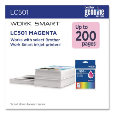 LC501MS Ink, 200 Page-Yield, Magenta - LC501MS