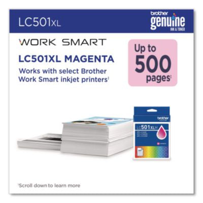 LC501XLMS High-Yield Ink, 500 Page-Yield, Magenta - LC501XLMS