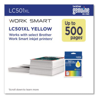 LC501XLYS High-Yield Ink, 500 Page-Yield, Yellow - LC501XLYS