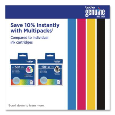 LC501XL2PKS High-Yield Ink, 500 Page-Yield, Black, 2/Pack - LC501XL2PKS