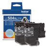 LC504 INKvestment, High-Yield Ink, 3,000 Page-Yield, Black - LC504XL2PKS