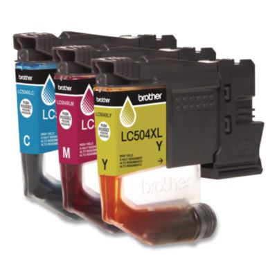LC504 INKvestment Ink, 500 Page-Yield, Cyan/Magenta/Yellow, 3/Pack - LC5043PKS