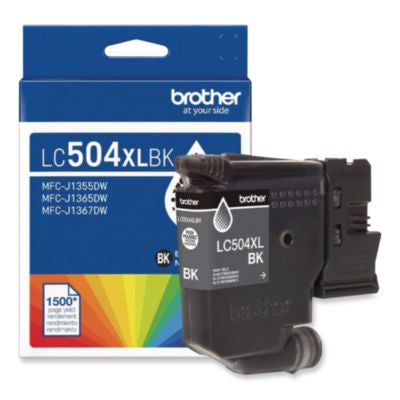LC504 INKvestment, High-Yield Ink, 1,500 Page-Yield, Black - LC504XLBKS